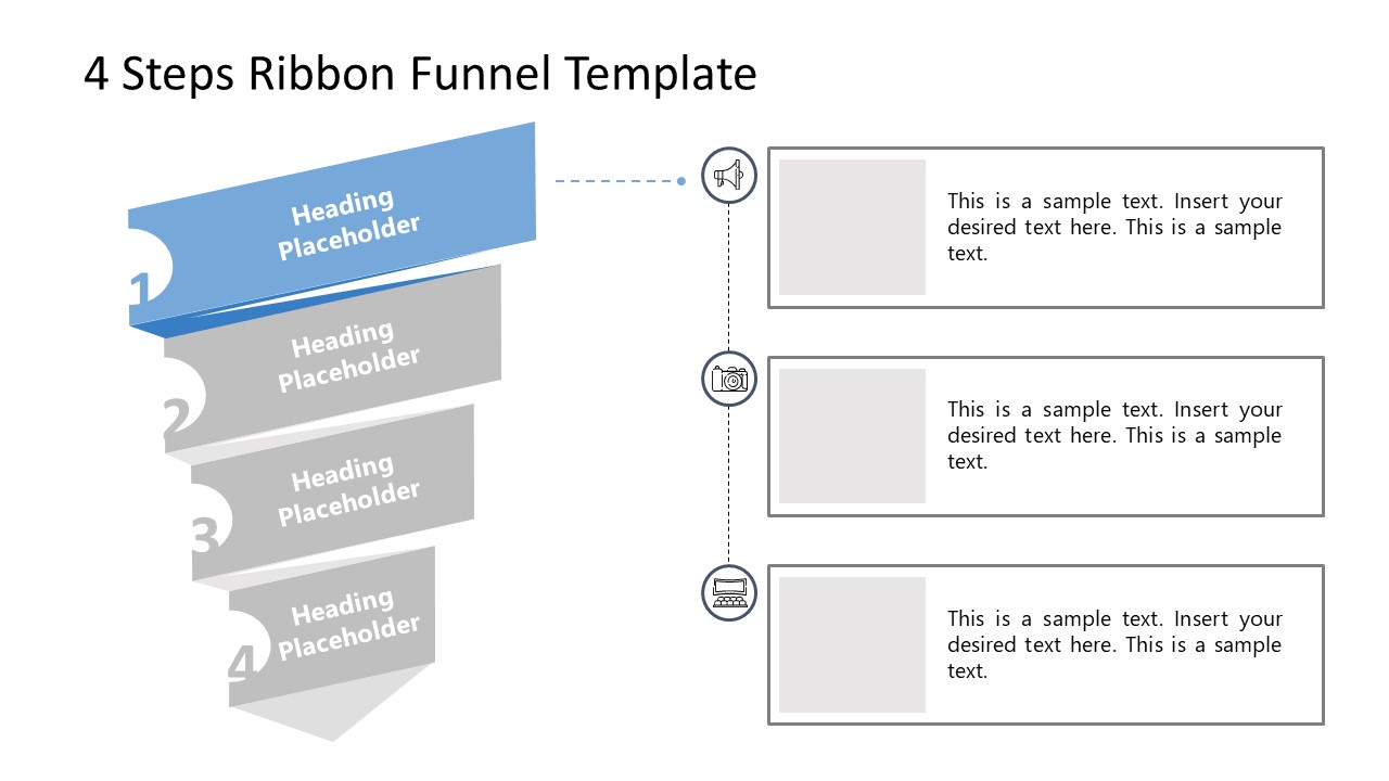 PPT Funnel Chart Template Level 1