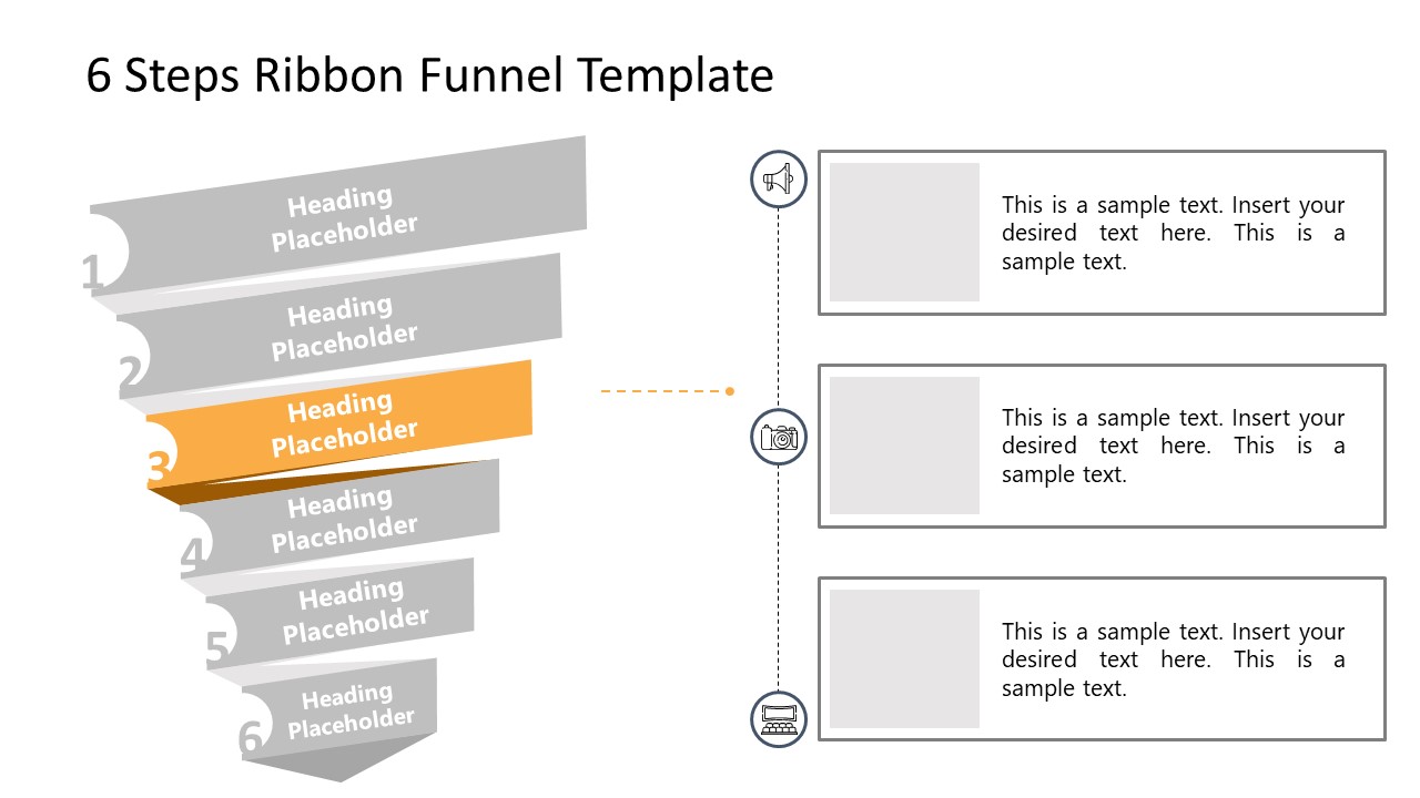 Funnel Chart Step 3 PowerPoint Diagram