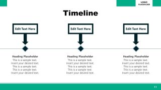 Horizontal Timeline PowerPoint Executive Presentation