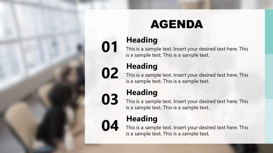 Slide of Presentation Agenda Success Story