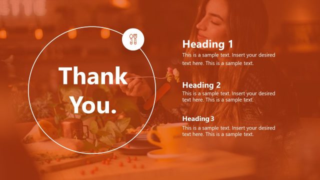 Thank You Slide for Restaurant Pitch Presentation