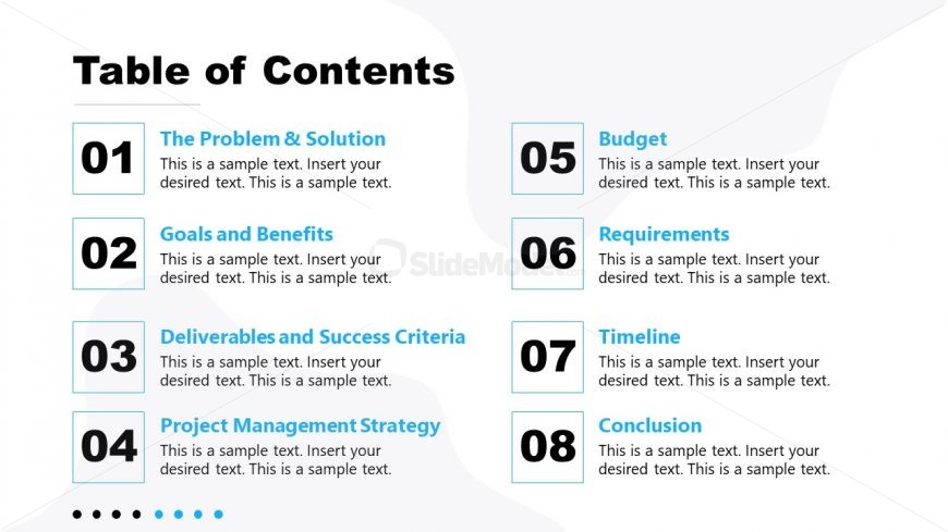 PPT Template TOC Project Proposal