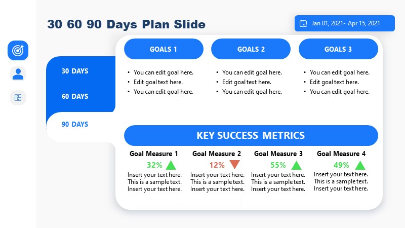 powerpoint templates for 90 day plan