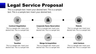 Icons of Legal Services Business Law