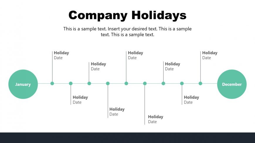 Holiday Timeline PowerPoint Employee Handbook