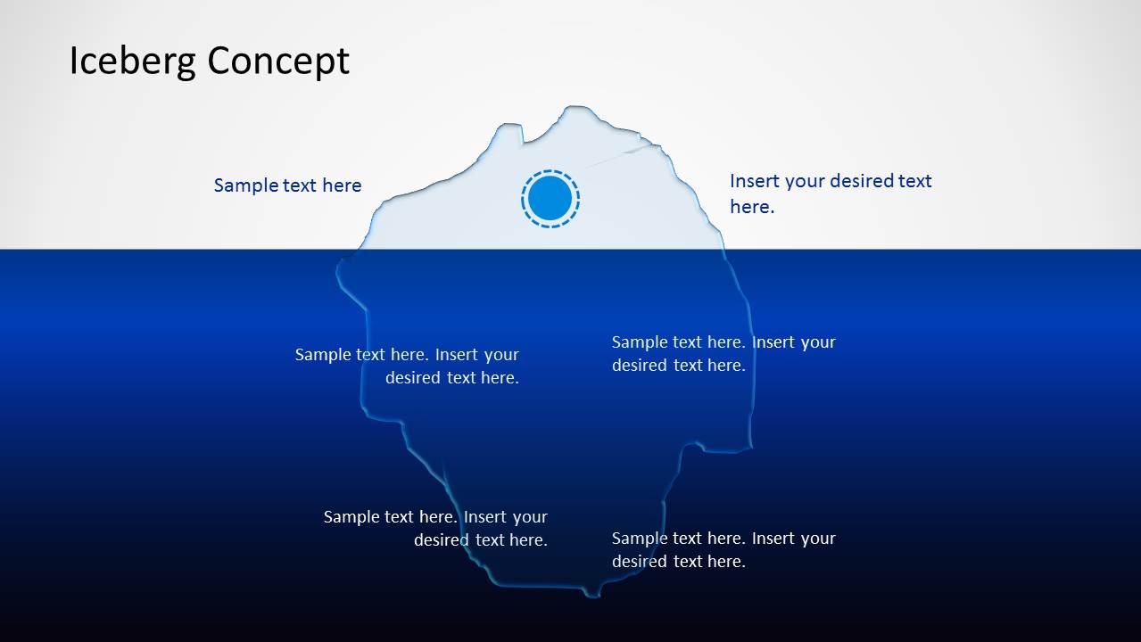 Iceberg Powerpoint Template With Blue Slide Design Slidemodel