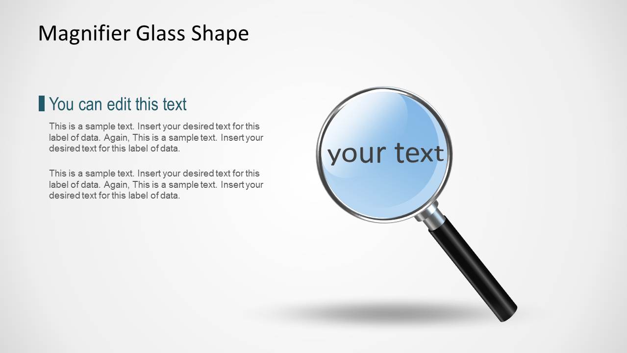 Magnifier Glass Shape For Powerpoint Slidemodel