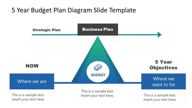 5 Year Budget Plan Diagram Template for PowerPoint