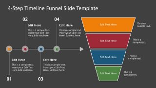 4-Step Timeline Funnel PPT Layout 