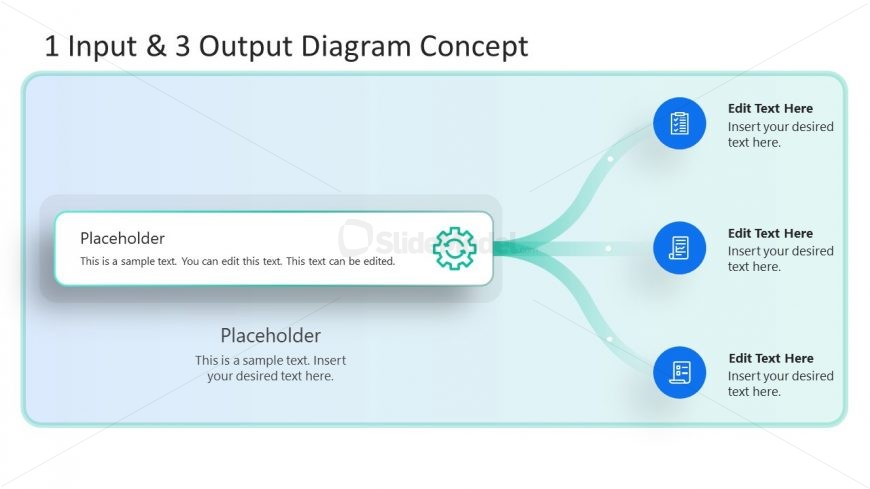 PowerPoint Template Diagram for 1 Input and Multiple Output