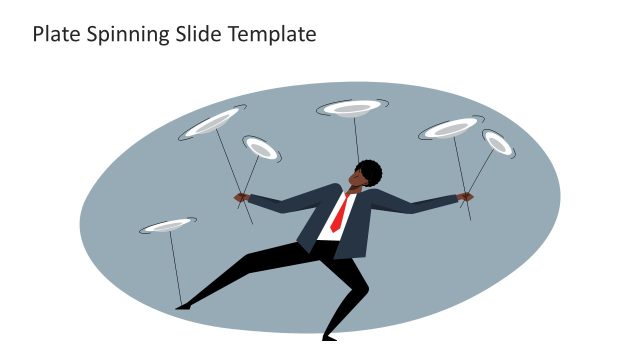 Editable Plate Spinning Human Illustration for PowerPoint