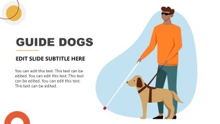 Editable Diversity at Work PPT Template Slide for Guide Dogs 