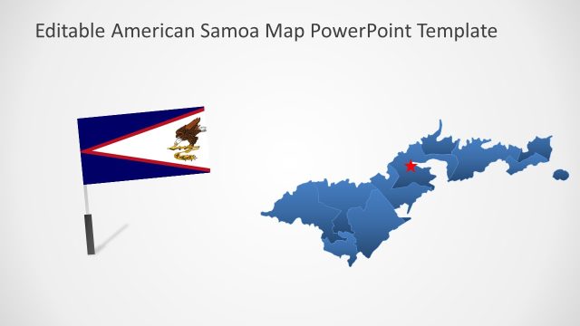 Flag with Map Slide – American Samoa Presentation Map