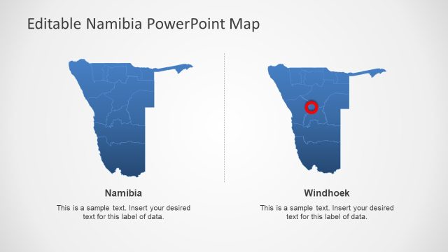 Two Maps for Comparison – Namibia Presentation PPT Map