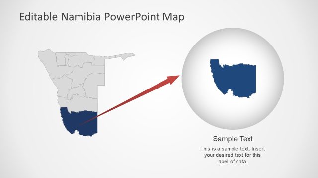 Namibia PPT Map Template Slide