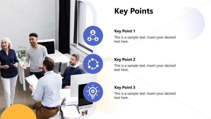 Corporate Culture PowerPoint Slide with Icons