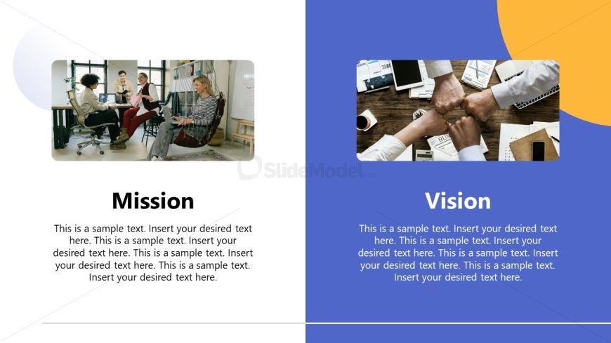 Gold Blue Corporate Culture Template for PowerPoint