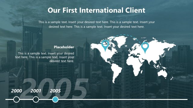 Our First International Client PPT Slide