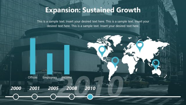 Sustained Growth Slide – Corporate History Template