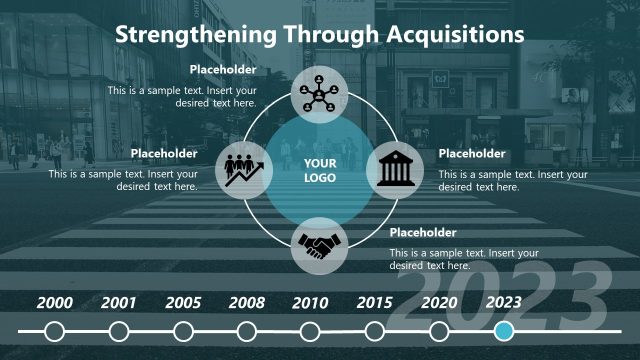 Strengthening Through Acquisitions PowerPoint Slide