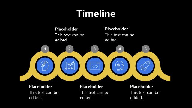 Horizontal Timeline Slide with Infographics
