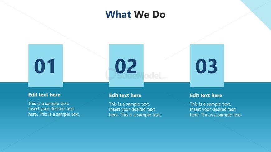 Professional Blue Business Template - What We Do Slide 