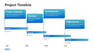 Project Timeline Slide for Technology Presentation with Blocks
