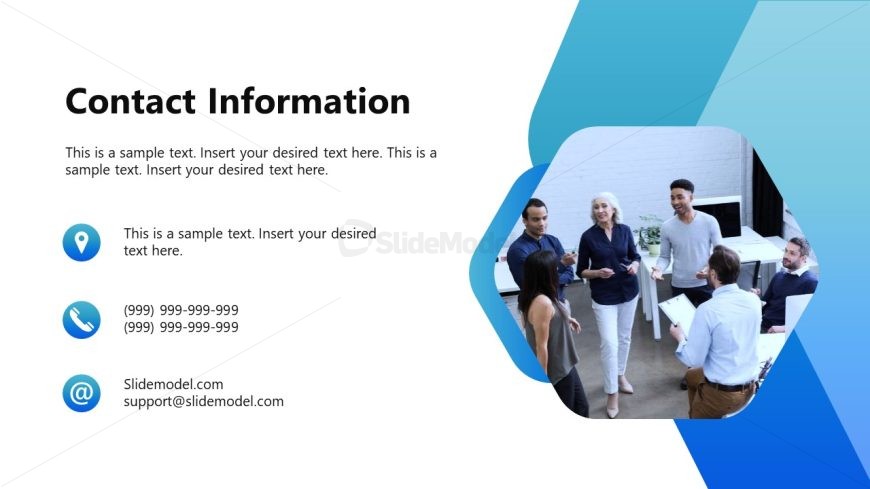 Editable Contact Presentation Slide for Technology Business Proposal