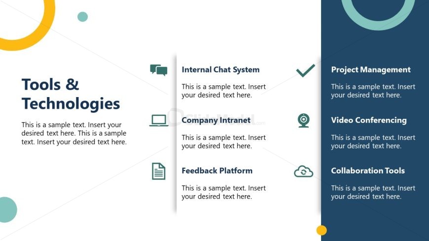 Internal Communication Template Slide with Infographics