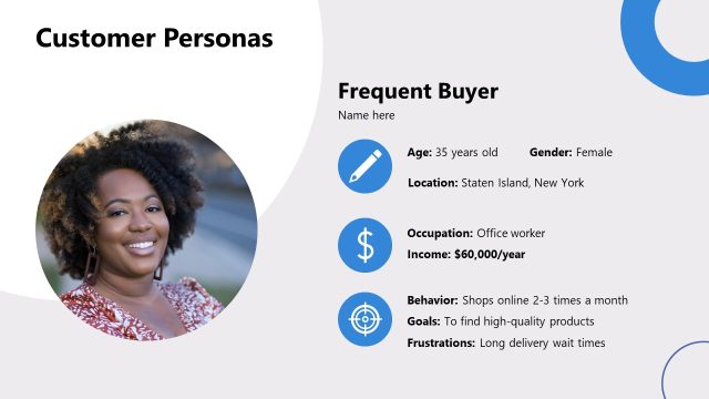 Female Customer Personas PPT Slide Template
