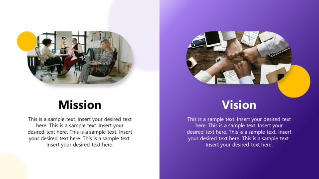 Mission & Vision PowerPoint Slide – Minimalist Company Profile Presentation