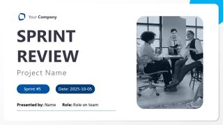 Customizable Project Sprint Review PPT Template