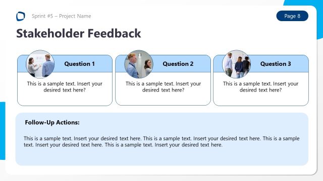 Stakeholder Feedback Slide -Project Sprint Review PPT Template