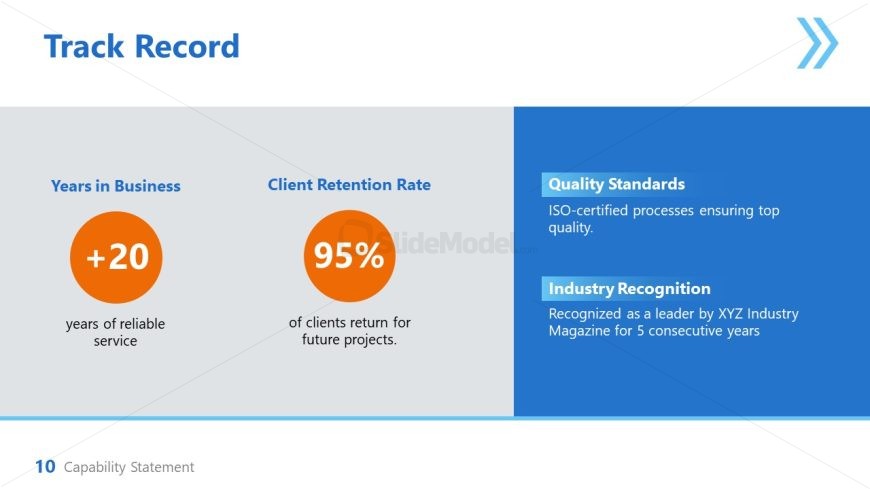 Engaging Slide for Track Record 