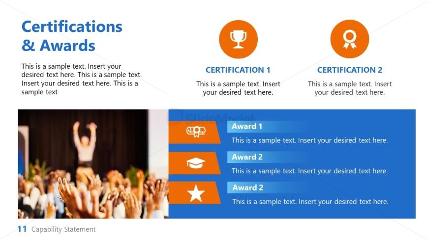 Slide for Presenting Certifications and Awards 