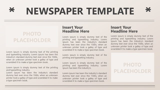 Editable Newspaper PPT Template