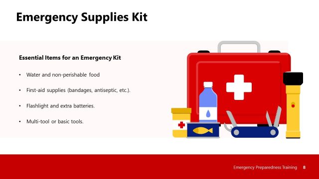 Emergency Supplies Kit Slide with Diagrams
