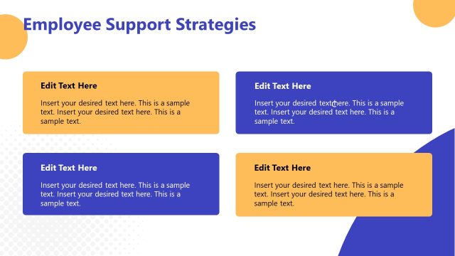 Editable Employee Support Slide with Placeholder Text