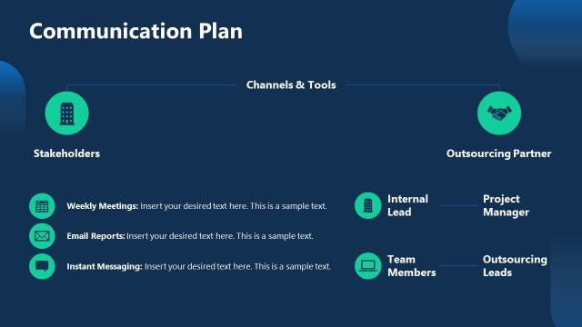 Communication Plan PPT Slide – Outsourcing Transition Template
