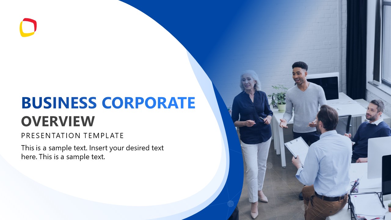 Editable Business Corporate Overview PPT Template
