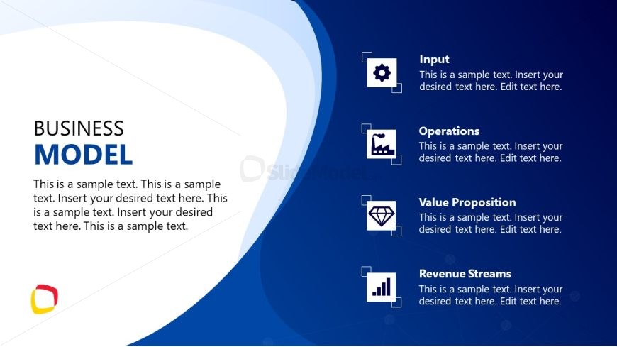 Corporate Overview Template Slide for Business Model Presentation
