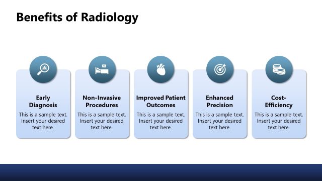 Benefits of Radiology Slide with Graphical Icons