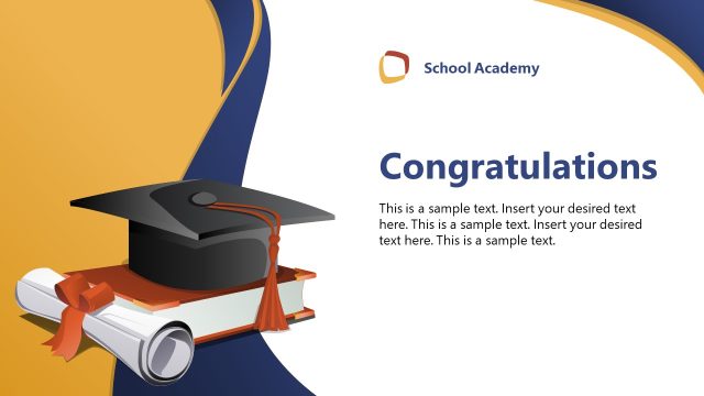 Congratulations Slide – School Academy Graduation PPT Template