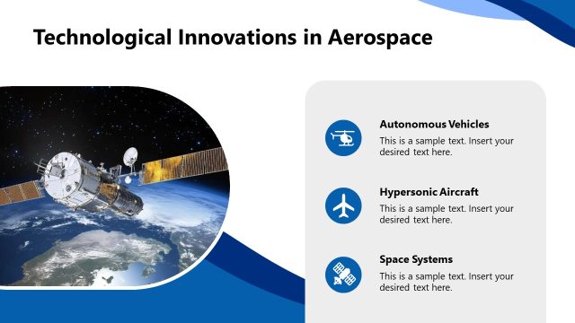 Technological Innovations Presentation Slide with Satellite Image
