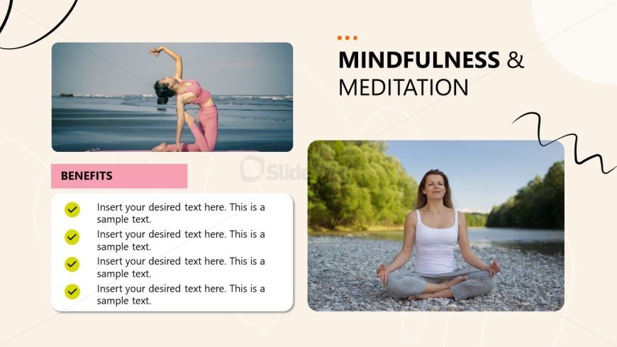 Wellness & Mental Health Slide with Placeholder Text