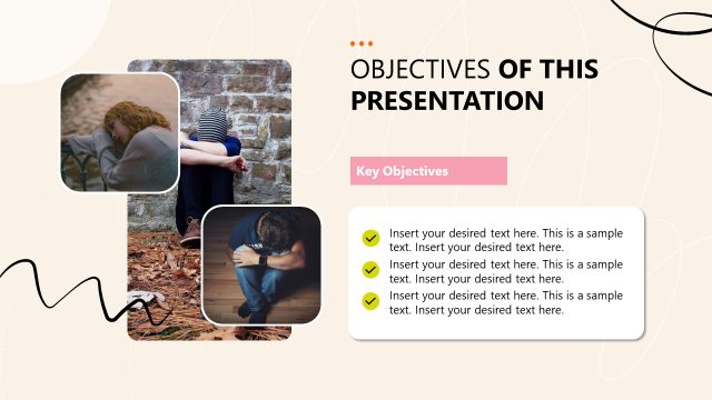 Objectives of the Presentation Display Slide – Wellness PPT Template
