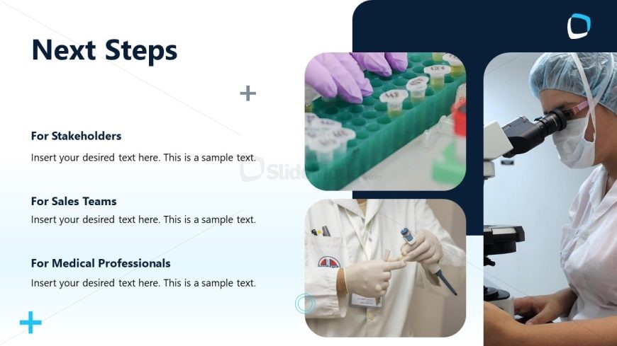 Pharmaceutical Product Template Slide for Next Steps