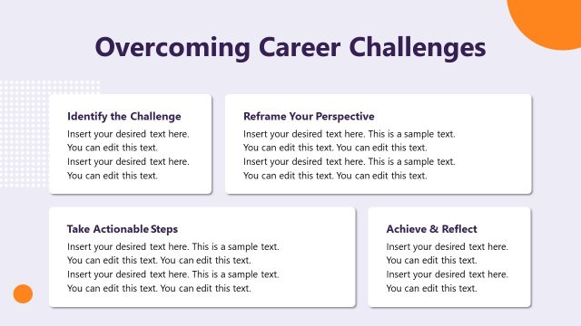 Overcoming Career Challenges Slide for PowerPoint