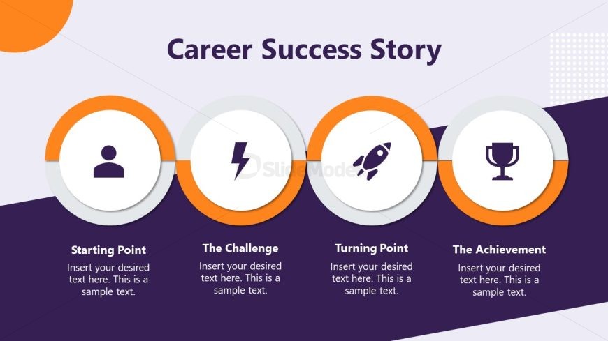 Career Success Story PowerPoint Infographics Template Slide