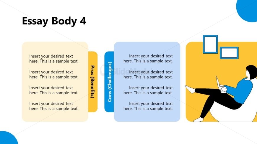 Essay Presentation Slide with Human Illustration